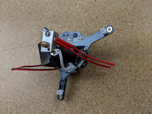 Bend the heater wires up so they are in line with the green connector