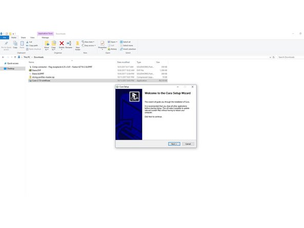 Follow through the prompts to specify the installation location, file types, etc.