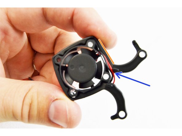 When correctly installed the fan and mount should look like this image.