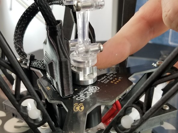 Finger tighten the locking nut, then carefully tighten fully with a pair of pliers.