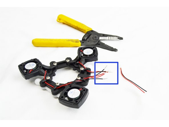 You will be cutting the plug off of the shortest fan lead first. You want to cut the leads as close to the plug as possible.