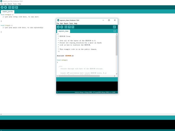 To test the upload we are going to clear the EEPROM from the Mini RAMBo board.