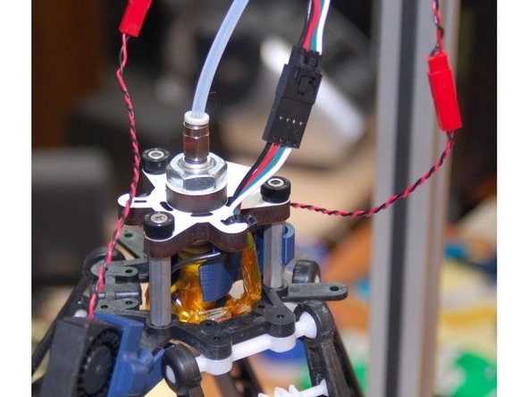 Connect up the PEEK and Layer fan connectors, the power connector and the bowden tube.  You're done!