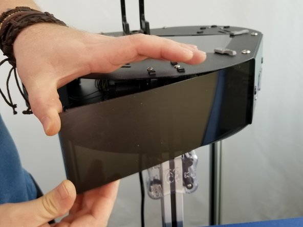 On the upper frame, the acrylic cover will rest inside the sides sitting against the panel stop installed earlier.