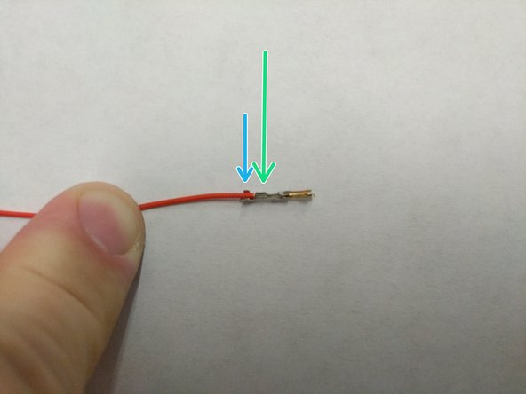 Strip the insulation off the end of the orange wire approximately 5mm.
