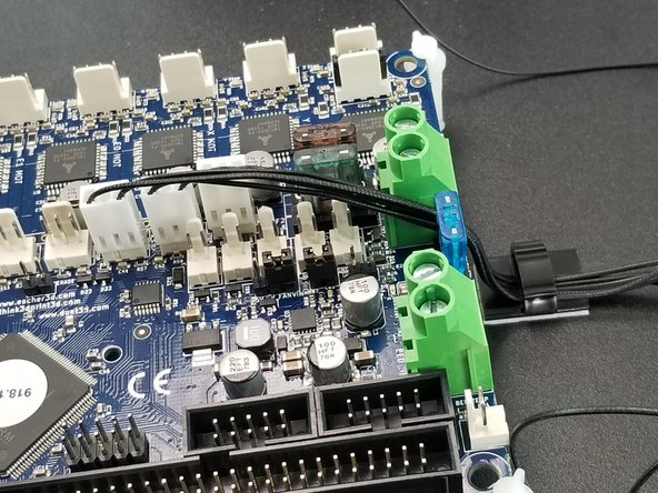 Install the wire clip next to the duet to secure the endstop wires as shown in Pic 3.