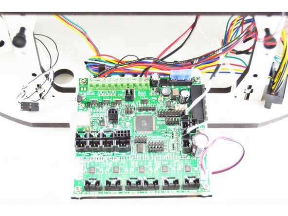 Plug the 2 pin latching housing with the blue wire into the PS-ON location on the RAMBo board.