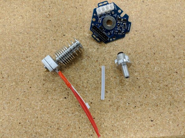 For this task, you'll need the Hot End Assembly, the Probe PCB, and the Locking PTC Adapter.