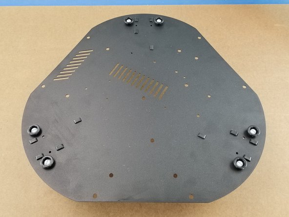 Flip the assembly upside down to stand on the brackets.