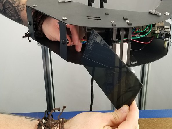 We will first install the Acrylic block off plate for LCD.  If you ordered the LCD with the kit, you should have the LCD already installed from the link in a previous step before the top plate was installed.