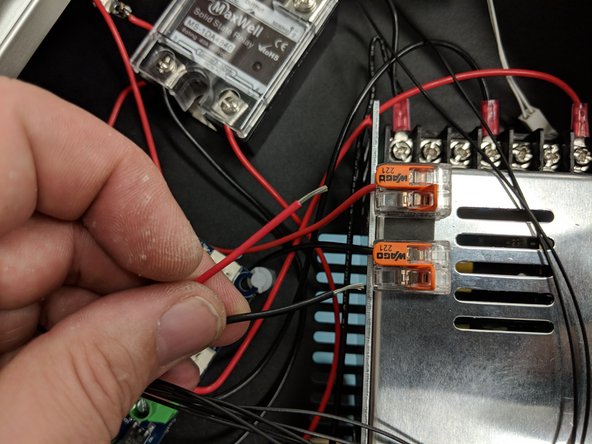 You will install these wires in the Wago Connectors that are attached to the top of the power supply.