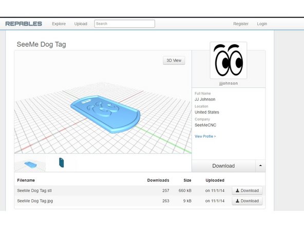 For the sake of testing this guide will use the SeeMeCNC Dog Tag for the first print.