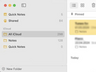 Notes not showing to the side