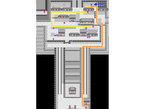 Walk through the Dig house to fight the Rocket.