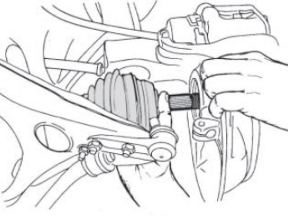 Encaixe a homocinética no cubo de roda;                                                     Aperte os parafuso do pivô e do terminal de direção;