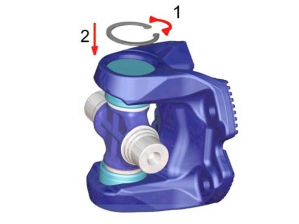 
Insira o anel de reten&ccedil;&atilde;o.
