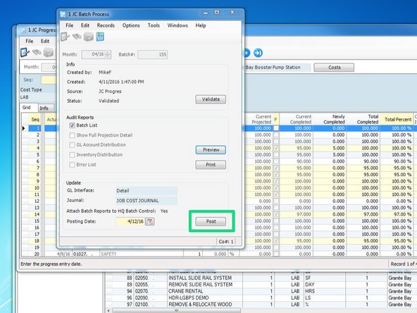 Then click on "Post" button.