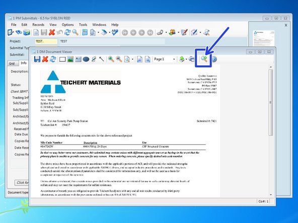 The attachment will open in Viewpoint's default "Document Viewer".  It will be easier to make modifications to the document if you open it in your computer's default viewer, which would typically be either Acrobat or Bluebeam.   Do that by clicking on the hourglass icon in the toolbar menu.