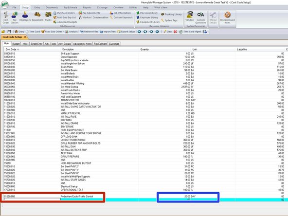 Estimate oversight cost codes are codes we missed during the bid process, and will not be getting reimburse for the work performed.  When this happens we need to create a new cost code that most closely relates to the standard cost code structure.