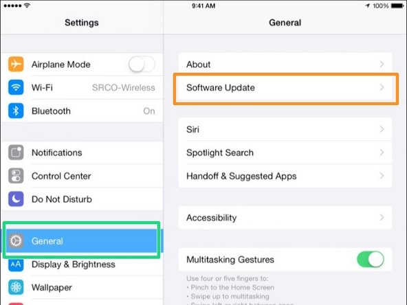 On the left hand side, click on the General button.