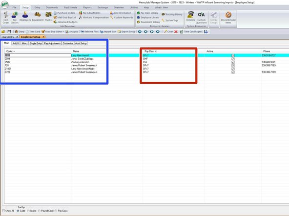 Here you can see just the activated employees on your job.