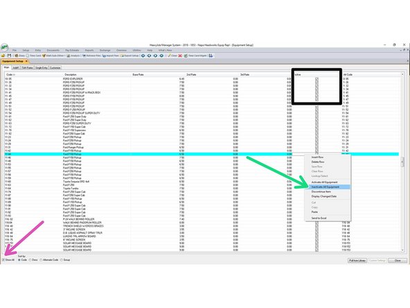 Typically most of the equipment is activated after a job is set up.