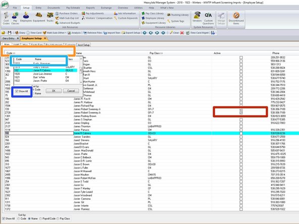 Make sure you are still showing all employees.