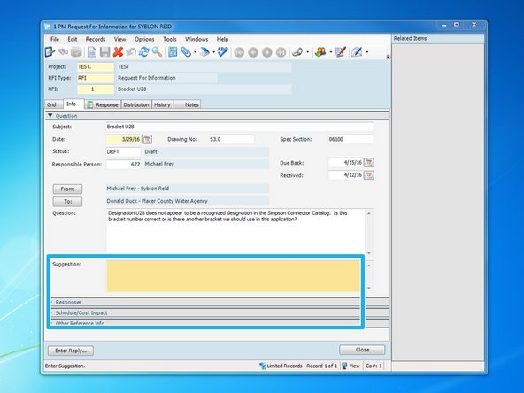 The way our templates are set up, these remaining fields on this tab are typically not used.  Custom templates can be made where these fields are utilized if required by an Owner.