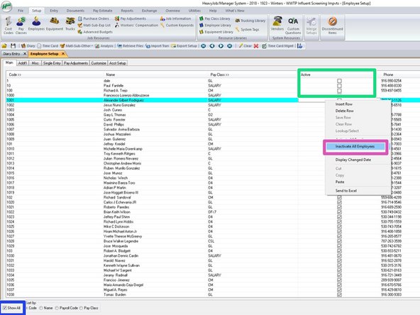 Make sure you have the Show All checked.