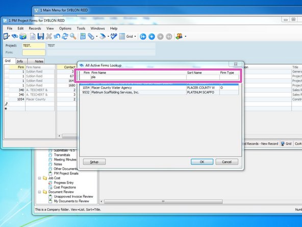 The F4 key is a lookup function that Viewpoint uses throughout many programs to quickly access information related to that data field.