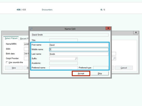 Confirm and add any Additional Name Details