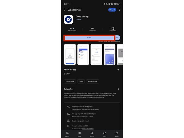 The App store will open on your device.