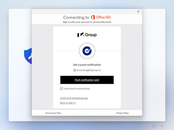 Check your mobile device for a push notification from Okta.