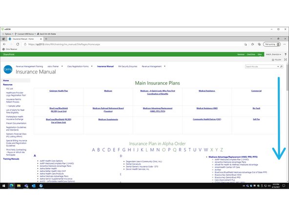 Scroll Down the page