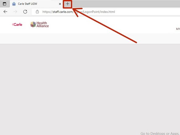 To open second browser tab: