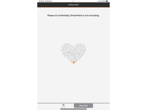 Relax while SmartHeart® is recording.