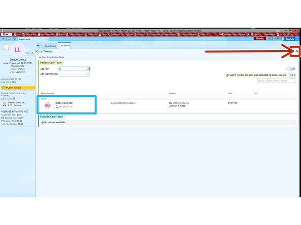 The New PCP will be listed under PCP's