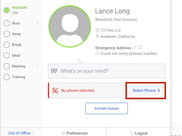 If your Softphone is not assigned: