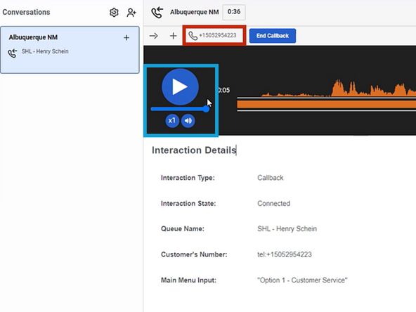 If the callback contained a voicemail: