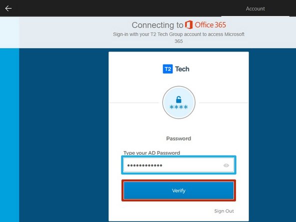 Enter your AD Password