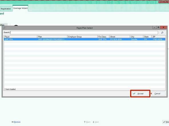 Using the specific Insurance Code will yield a single result.
