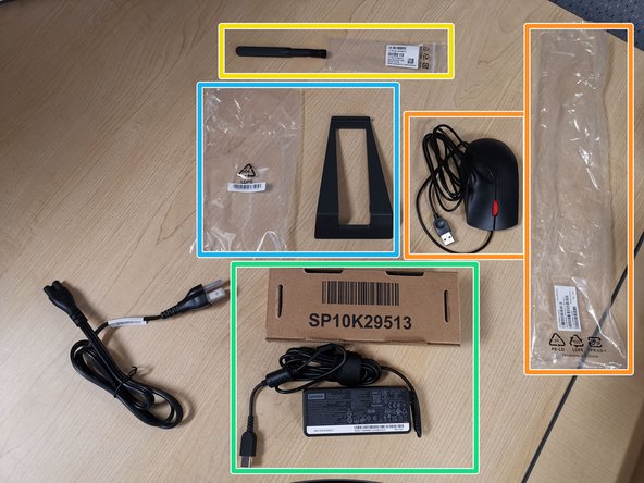 Replace the power supply into its box and plastic wrap for each item.