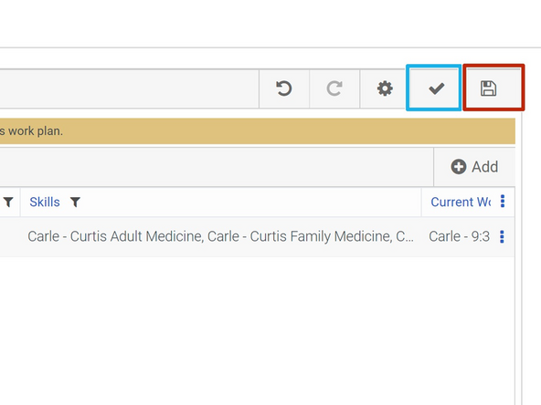 To Save and add the agents to the work plan: