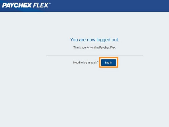 After the password is changed, you will be logged out automatically.