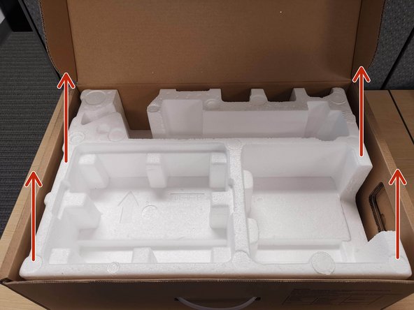 Lift the Styrofoam out of the box