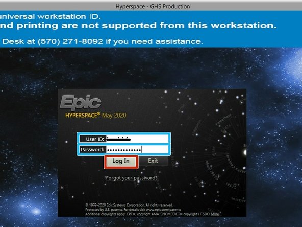 Enter your Geisinger User ID and Password