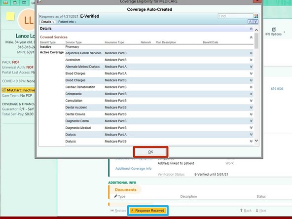 Click Response Received