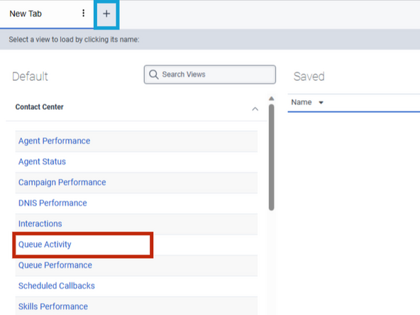 The last report you were viewing will appear by default.
