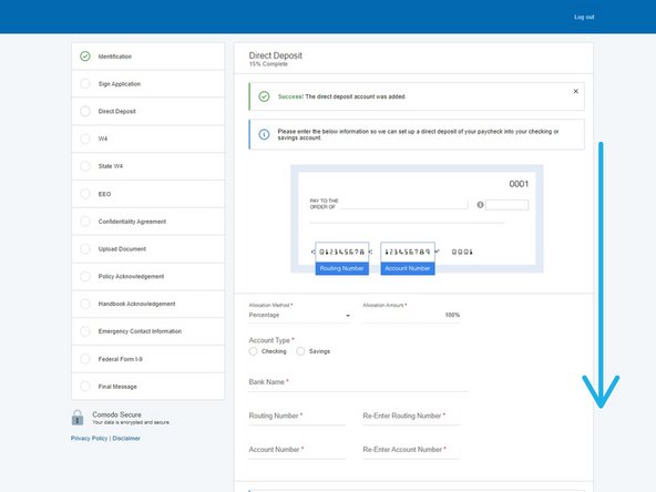 Once you see the Success! message: