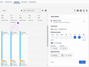 Requesting to Trade a Shift